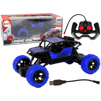 LEAN TOYS Zdalnie Sterowany Samochód Terenowy R/C 1:18 Niebieski