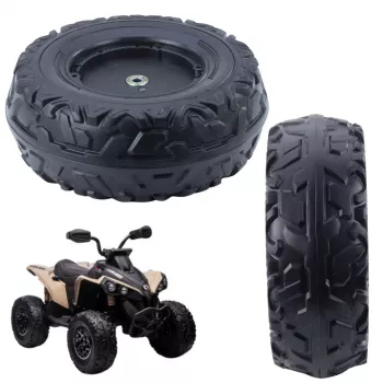 LEAN TOYS Koło zapasowe do pojazdu elektrycznego dla dzieci DK-CA002 (230 mm, czarny, PP)