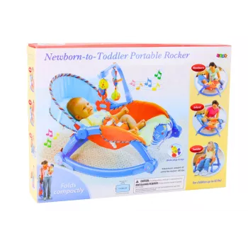 LEAN TOYS Fotel bujany dla noworodków i małych dzieci Kolorowy