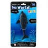 LEAN TOYS Gumowa figurka delfina morskiego, miękka, realistyczna, TPR, ciemnoszara, 17,5 cm
