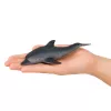 LEAN TOYS Gumowa figurka delfina morskiego, miękka, realistyczna, TPR, ciemnoszara, 17,5 cm
