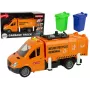 LEAN TOYS Śmieciarka z Napędem Ciernym i Efektami Dźwiękowymi Pomarańczowa