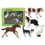 LEAN TOYS Zestaw figurek zwierząt wiejskich 5 sztuk Koń Krowa Kot Gęś Pies