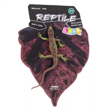 LEAN TOYS Figurka Jaszczurki Piaskowej Gumowa Rozciągliwa Realistyczna 15 cm