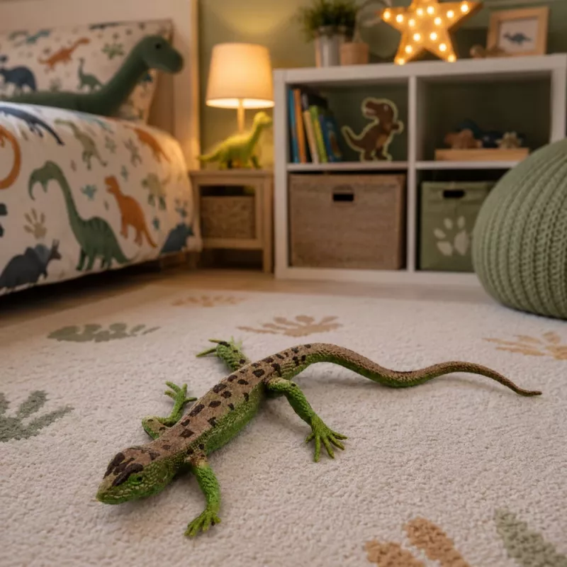 LEAN TOYS Figurka Jaszczurki Piaskowej Gumowa Rozciągliwa Realistyczna 15 cm