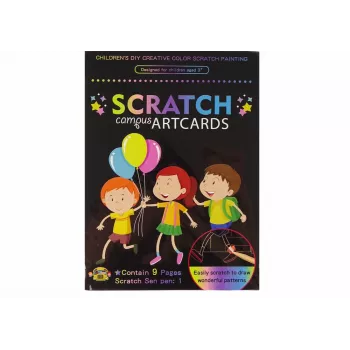 LEAN TOYS Scratch Coloring Book Dla Dzieci Szkoła