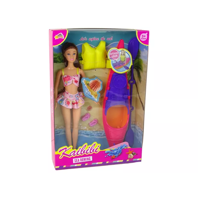 LEAN TOYS Zestaw akcesoriów dla lalek Kajak Różowy
