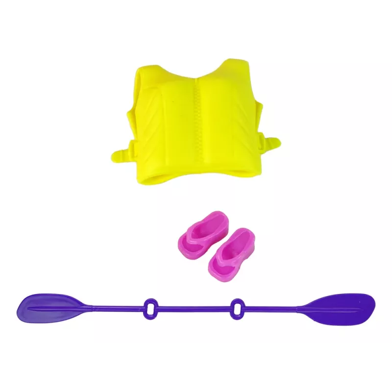 LEAN TOYS Zestaw akcesoriów dla lalek Kajak Różowy