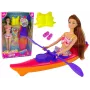 LEAN TOYS Zestaw akcesoriów dla lalek Kajak Różowy