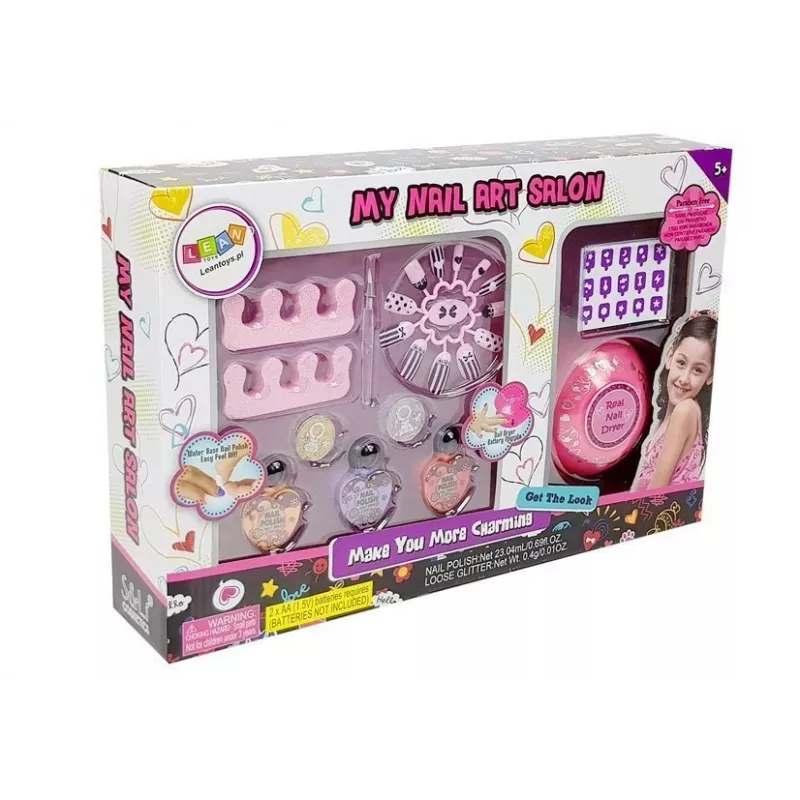 LEAN TOYS Zestaw do tworzenia suszarki do paznokci z brokatem