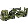LEAN TOYS Zestaw wojskowy czołg, helikopter z napędem tarcia, ciężarówka