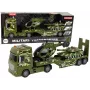 LEAN TOYS Zestaw wojskowy czołg, helikopter z napędem tarcia, ciężarówka