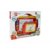 LEAN TOYS Zestaw 2 Magnetycznych Tablic do Rysowania z Pieczątkami - Niebieski i Żółty