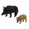 LEAN TOYS Zestaw 2 figurek dzika z młodym, seria Leśne Zwierzęta