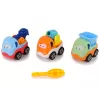 LEAN TOYS Zestaw 3 Samochodów Budowlanych do Rozkręcania + Śrubokręt Betoniarka Dźwig Wywrotka