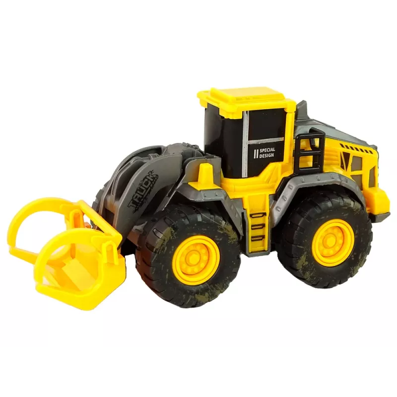 LEAN TOYS Zestaw pojazdów budowlanych 3 żółte modele