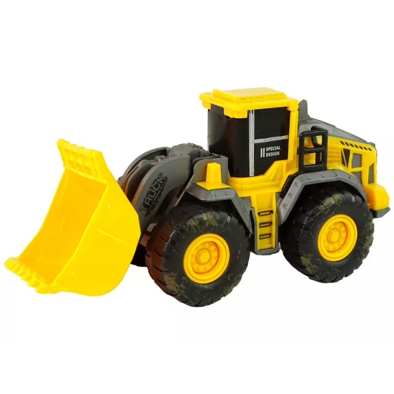 LEAN TOYS Zestaw pojazdów budowlanych 3 żółte modele