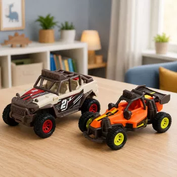 LEAN TOYS Zestaw terenowych pojazdów off-road z światłami i dźwiękami, 2 szt.