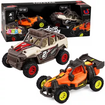 LEAN TOYS Zestaw terenowych pojazdów off-road z światłami i dźwiękami, 2 szt.