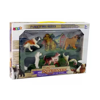 LEAN TOYS Zestaw figurek psów Rasy psów 6 elementów