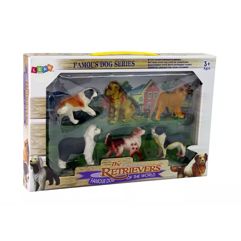 LEAN TOYS Zestaw figurek psów Rasy psów 6 elementów