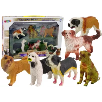 LEAN TOYS Zestaw figurek psów Rasy psów 6 elementów