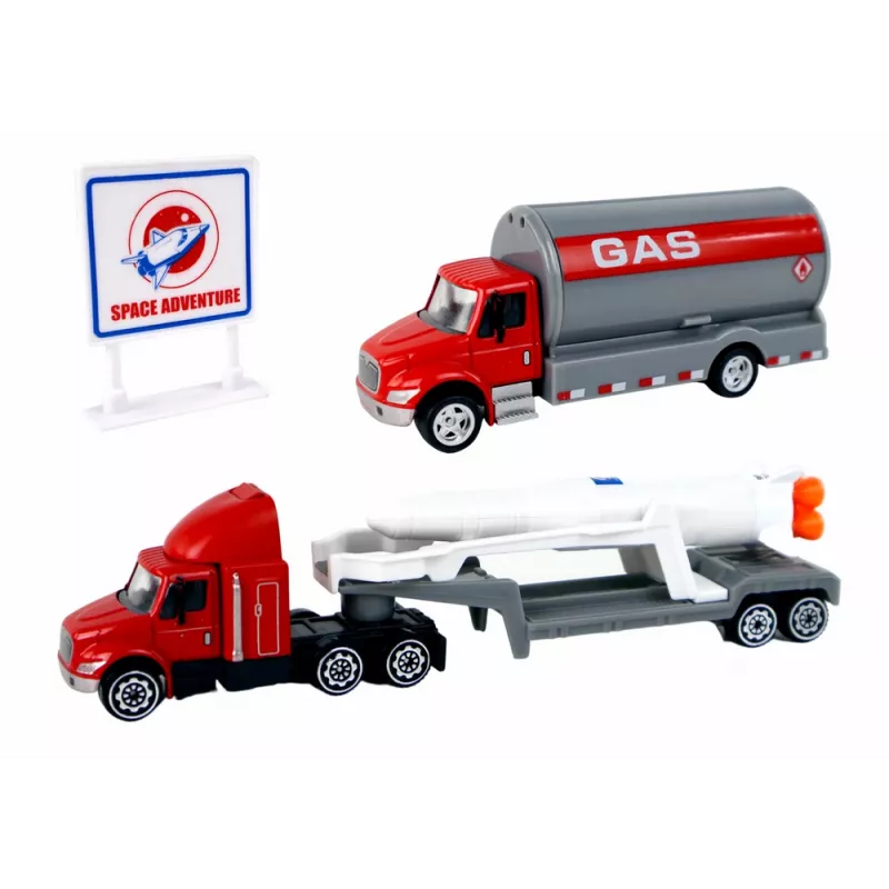 LEAN TOYS Zestaw figurek Space Truck Rocket 15 El.