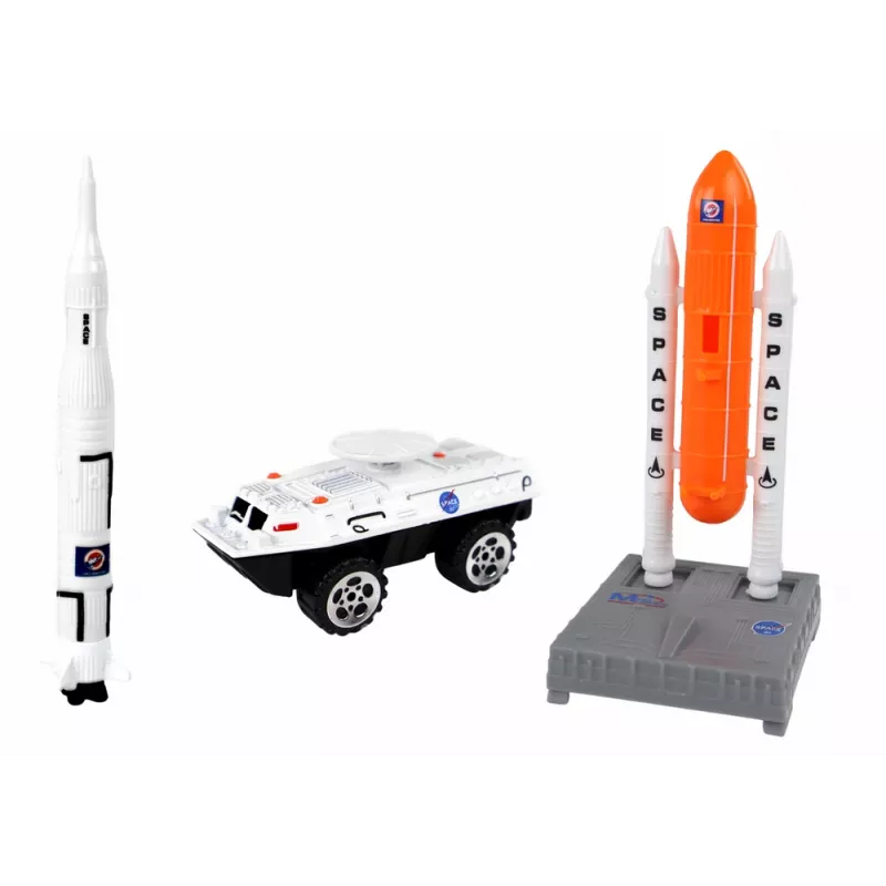 LEAN TOYS Zestaw figurek Space Truck Rocket 15 El.