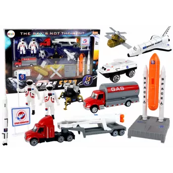 LEAN TOYS Zestaw figurek Space Truck Rocket 15 El.