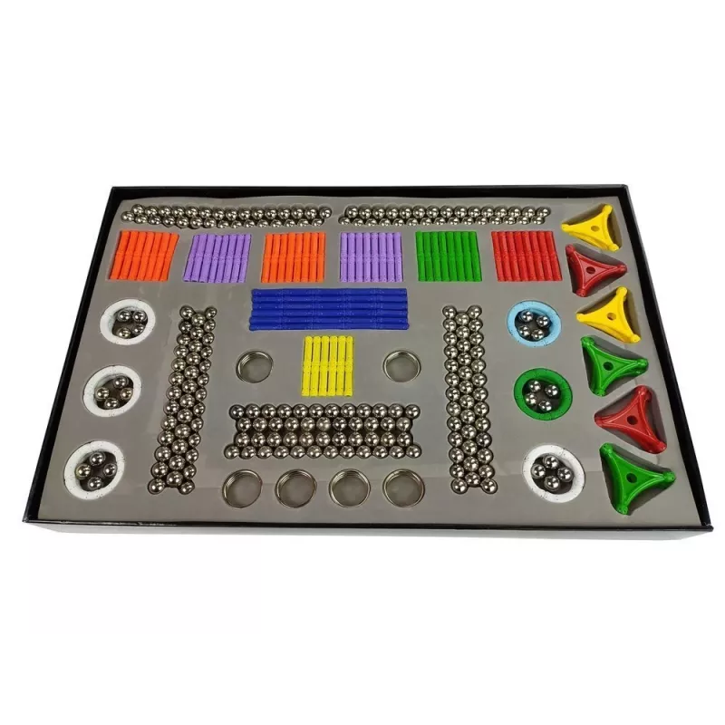 LEAN TOYS Zestaw Magnetycznych Klocków Magnastix 560 + Tablica