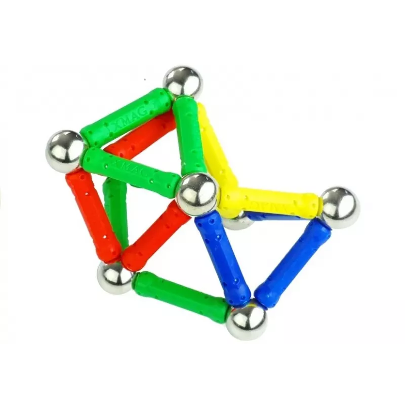 LEAN TOYS Zestaw Magnetycznych Klocków Magnastix 560 + Tablica