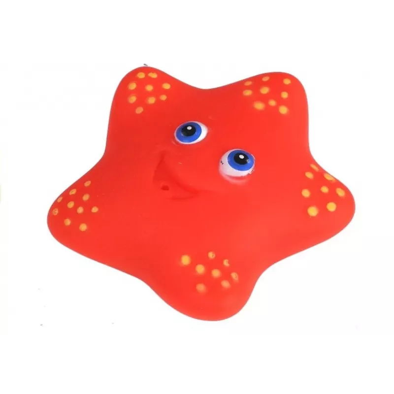 LEAN TOYS Zestaw zwierząt morskich do kąpieli, gumowe sitko do łowienia, 12 szt.