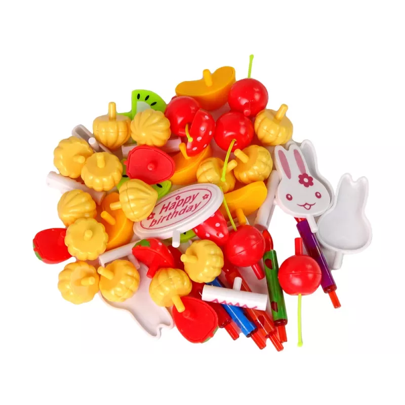 LEAN TOYS Zestaw słodyczy, ciast i ciasteczek z dekoracjami na rzep DIY