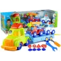 LEAN TOYS Zestaw pojazdów Policja Straż Pożarna Laweta do transportu aut Odkręcane