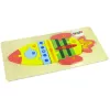 LEAN TOYS Zestaw drewnianych puzzli Rakietowe Liczby