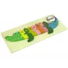 LEAN TOYS Zestaw drewnianych puzzli Krokodyl Liczby