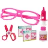 LEAN TOYS Mały zestaw dentystyczny z akcesoriami w różowym etui