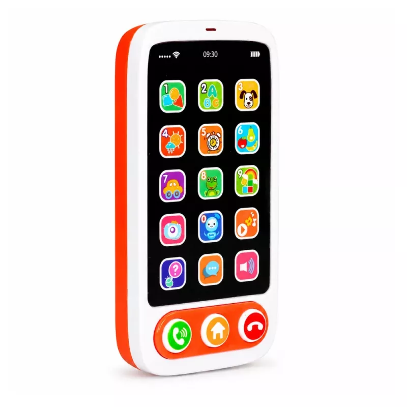 LEAN TOYS Smartphone Interaktywny Telefon Edukacyjny dla Dzieci z Dźwiękami i Światłami