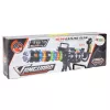 LEAN TOYS Karabin snajperski ze stojakiem, światłami, dźwiękami i wibracjami – czarny elektroniczny pistolet-zabawka
