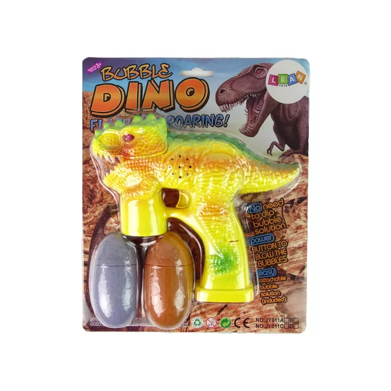 LEAN TOYS Płyn do baniek mydlanych Dinozaur Jajko Żółty