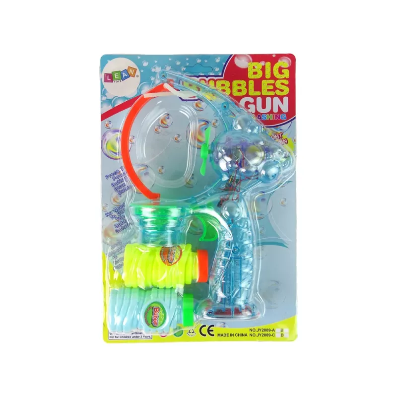 LEAN TOYS Pistolet na bańki mydlane 24cm Światła Dźwięki