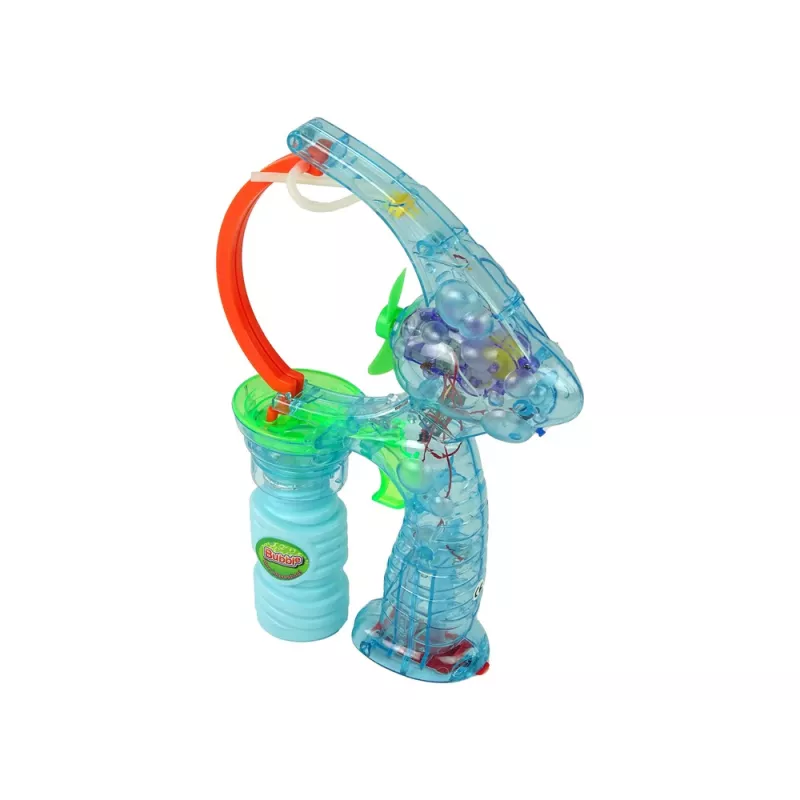 LEAN TOYS Pistolet na bańki mydlane 24cm Światła Dźwięki