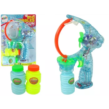LEAN TOYS Pistolet na bańki mydlane 24cm Światła Dźwięki