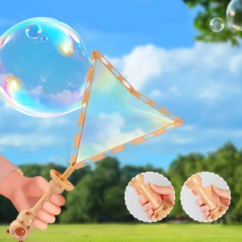 LEAN TOYS Bańki mydlane Duża rozsuwana różdżka Kapibara 49,5 cm 100 ml