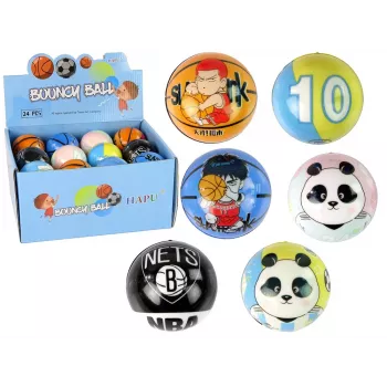 LEAN TOYS Miękka Piłka Małe Wzory Kolory dla Niemowląt 7 cm średnicy