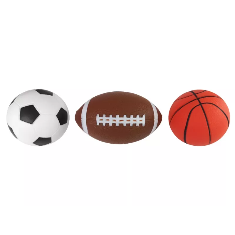 LEAN TOYS Zestaw Miękkich Piłek Sportowych 3w1 Piłka Nożna Koszykówka