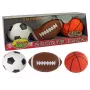 LEAN TOYS Zestaw Miękkich Piłek Sportowych 3w1 Piłka Nożna Koszykówka
