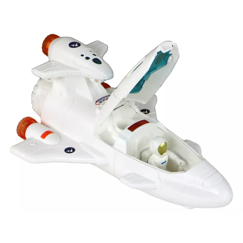 LEAN TOYS zestaw kosmiczny Space Mission Cosmos 4 elementy – rakieta, astronauta, łazik i flaga (4 sztuki, od 3 lat)