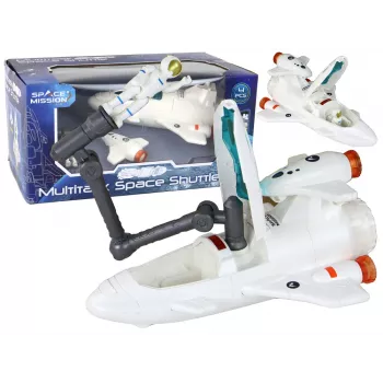 LEAN TOYS zestaw kosmiczny Space Mission Cosmos 4 elementy – rakieta, astronauta, łazik i flaga (4 sztuki, od 3 lat)