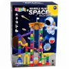 LEAN TOYS Klocki konstrukcyjne tor kosmiczny 153 szt. - kolorowy zestaw toru kulkowego 3D z tunelami i kulkami